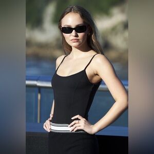 Authentic Vintage Chanel Black and Red Sunglasses